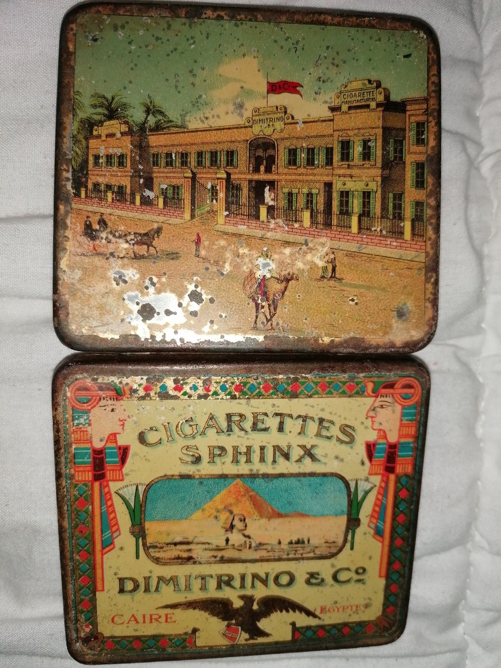 Tabak: Antike Blechdose Dimitrino Sphinx 20 Zigaretten ca. 1910 – Gebraucht aus Zürich von Tin4Life 7
