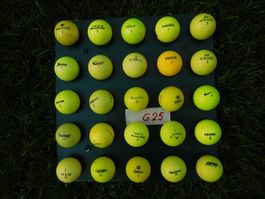 25Stk. Golfbälle Golf Ball gelb diverse Marken