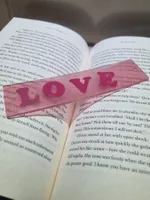 Lesezeichen Epoxidharz mit 3D gedruckte Schrift