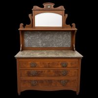 Antike englische Nussbaum Möbel dresser /Edwardian dresser