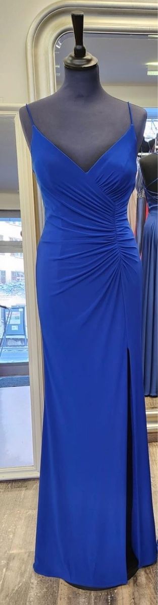 Kleider: Blaues Abendkleid mit Schlitz, Grösse. 46. NEU – Neu (gemäss Beschreibung) aus Schlatt ZH von INVA00