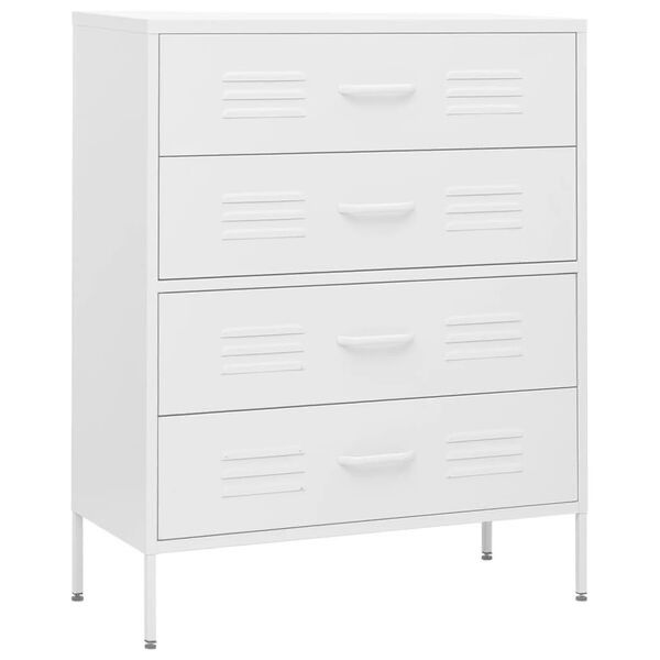 Cassettiere: Commode Blanc 80x35x101,5 cm Acier – Nuovo e nell'imballaggio originale da Palézieux venduto da bantouklan1