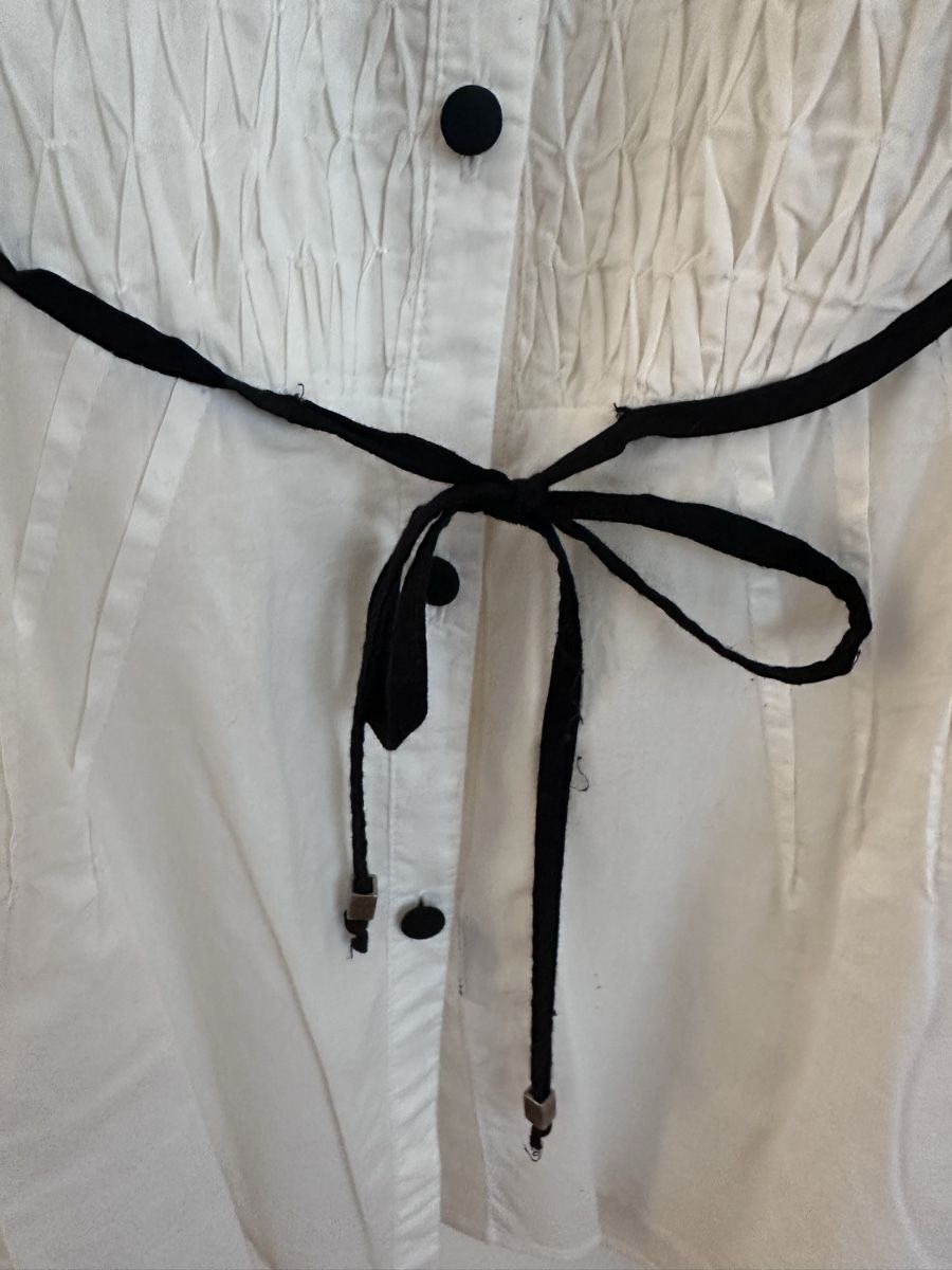 Camicette: Coast White Black Trim Textured Shirt – Usato da Binningen venduto da can_s2yh 3