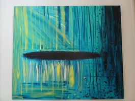 Abstraktes Bild auf Leinwand mit Rahmen 70x60cm