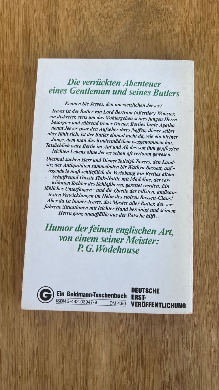 Libri: P.G. Wodehouse - Was tun, Jeeves? 1963 – Usato da Schübelbach venduto da Dolly990_2 1