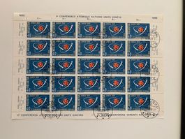 1958 Atomkonferenz ganzer Bogen gest. Willisau 18.12.1958