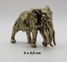 ELEFANT - Messing Figur - Dekoration - 5x2,5cm