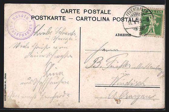 Cartes postales: AK Schaffhausen, Der Munot, 1909 – D'occasion à Berlin par bartko-reher 1