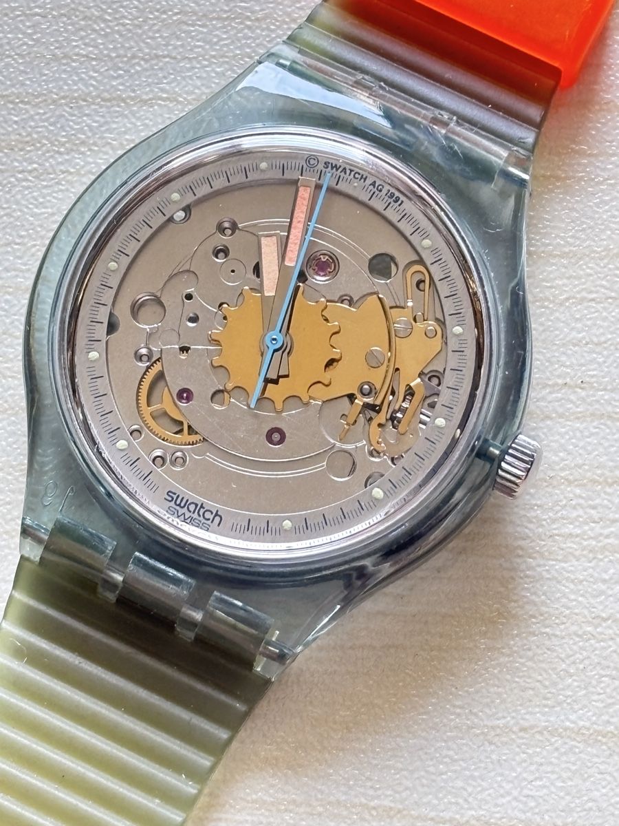 Swatch Orologi: Swatch Automatikuhr Transparent Gehaeuse  – Usato da Grenchen venduto da chththl