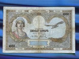 Belgrad 1931 - Jugoslawien - 1000 Dinara