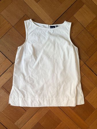 GAP Weisses Top mit Leinen XS