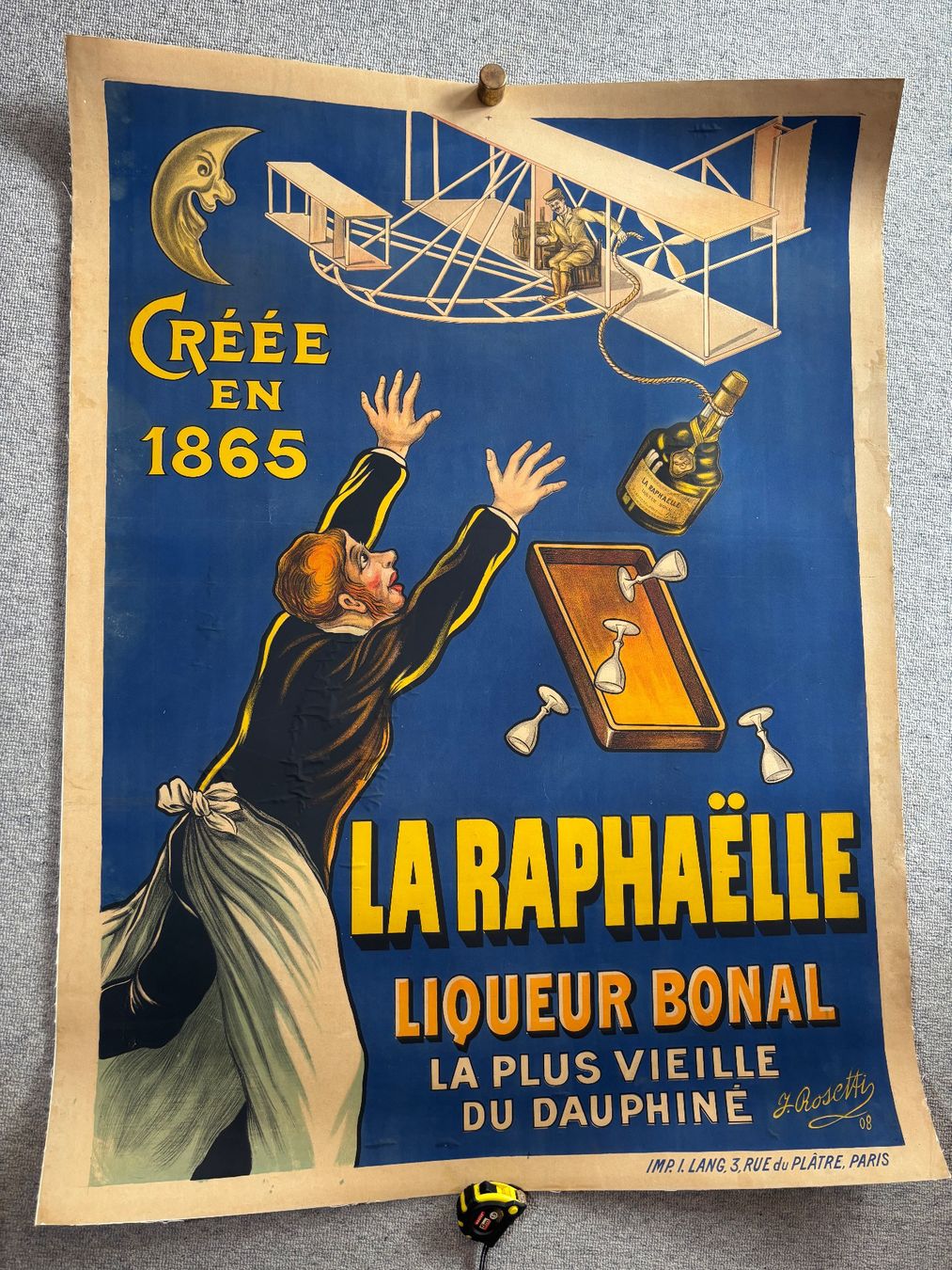 Poster & Bilder: Plakat Jugendstil Original 1908 Flugzeug Gebrüder Wright – Gebraucht aus Hinwil von DaniBachman
