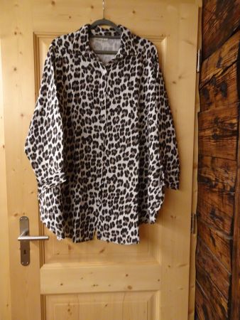Lockeres Kleid mit Leoprint Baumwolle Gr. ca L - 42678