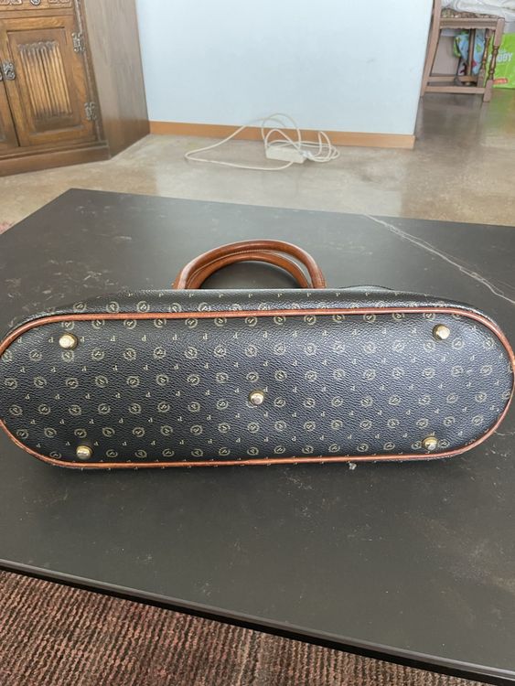 Borse da donna: Sac à main vintage Pollini, toile noir et marron – Usato da Coppet venduto da Len007 5