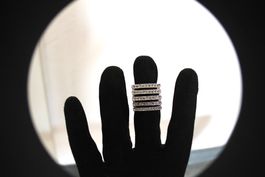 Ring mit Strasssteine Gr. 55 - 17.5