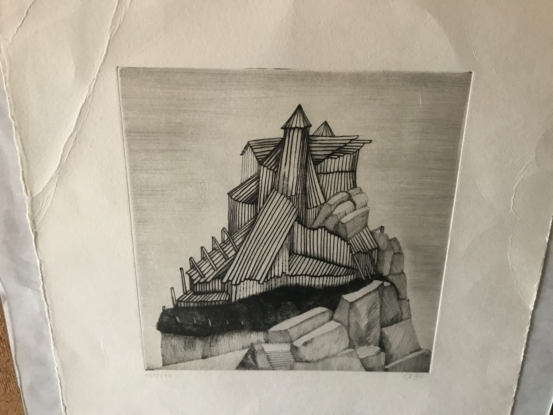 Grafiken & Lithographien: Bild Lithographie CA 84 Turm zu Babel 190 / 500 – Gebraucht aus Neuenhof von Tvr2 3