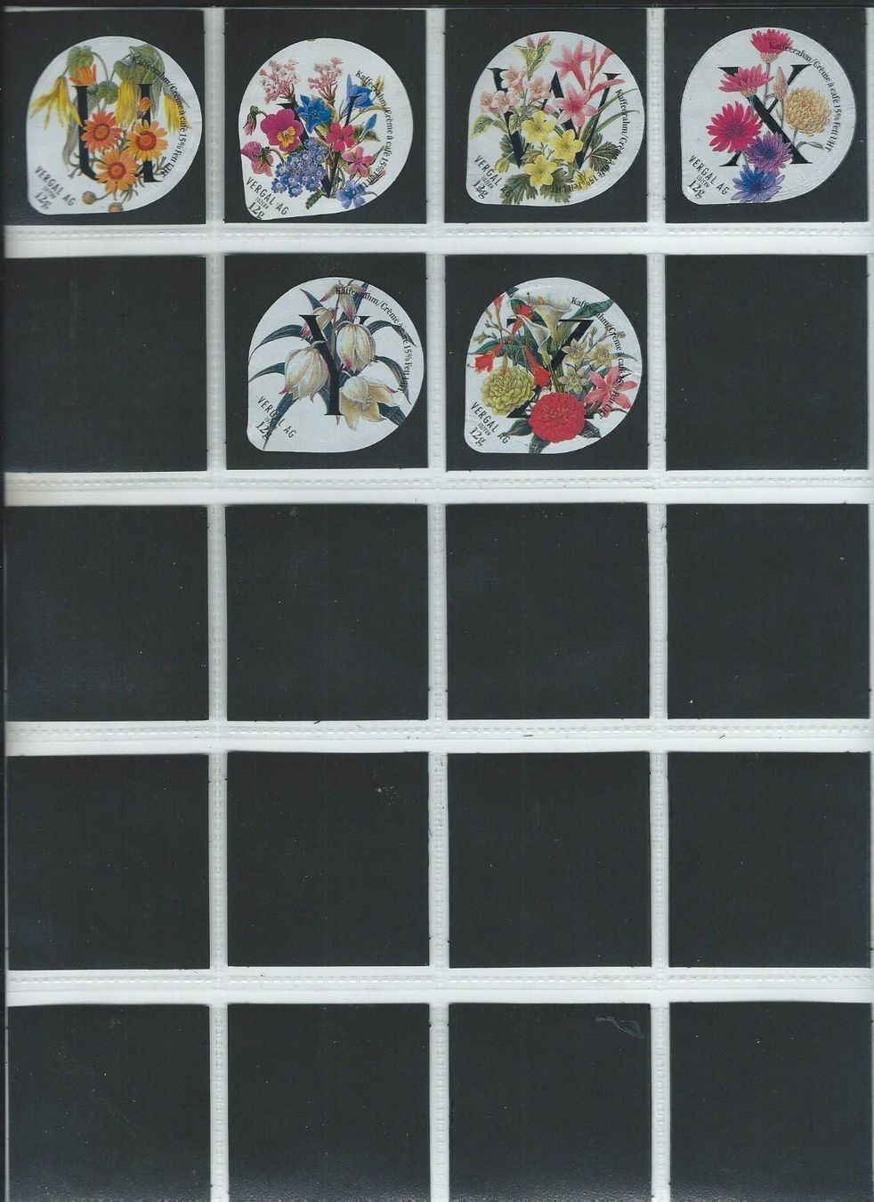 Coperchi dei cremini per caffè: KRD,Alphabet mit Gartenblumen 1991/109 B – Usato da Hochdorf venduto da KRdeckeli 1