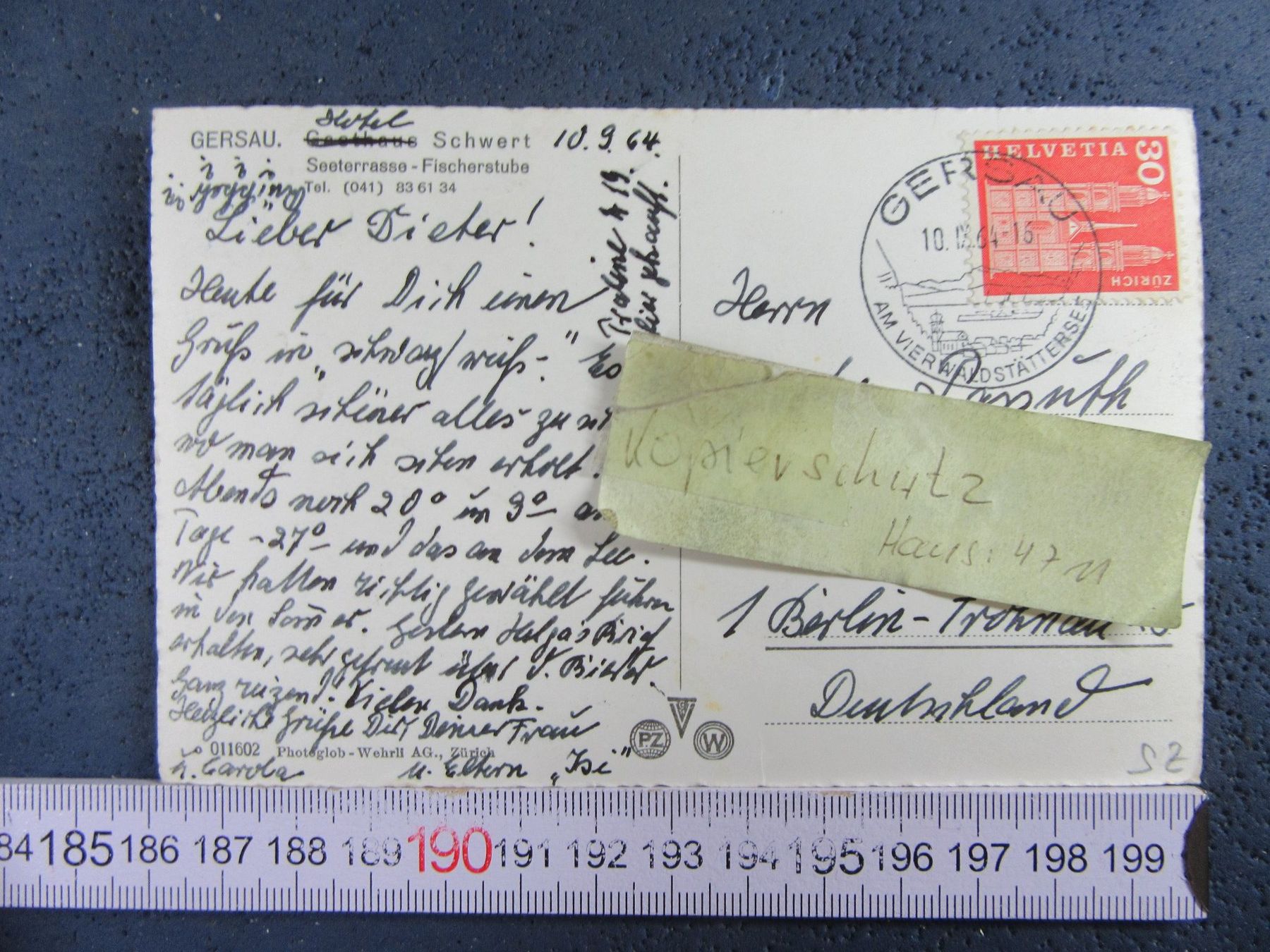 Cartes postales: GERSAU HOTEL SCHWERT SZ AK – D'occasion à Ettingen par Hausi4711 3