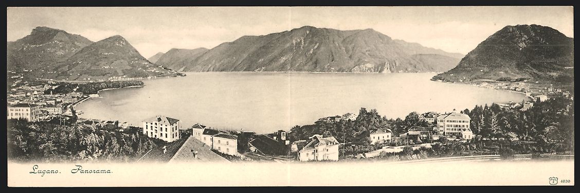 Ansichtskarten: Klapp-AK Lugano, Panorama mit Blick übe – Gebraucht aus Berlin von bartko-reher