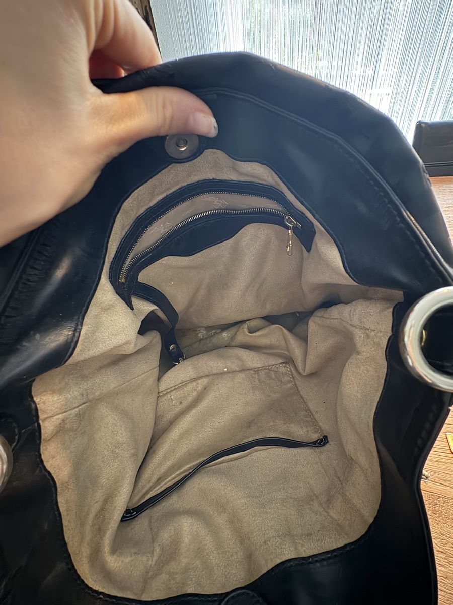 Maison Mollerus Sacs femmes: Maison Mollerus Handbag Black Logo Pattern Used Condition – Défectueux à Dänikon ZH par AnniBee 2