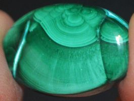 Cabochon L-683 - Chrysokoll Malachit - 27x17mm