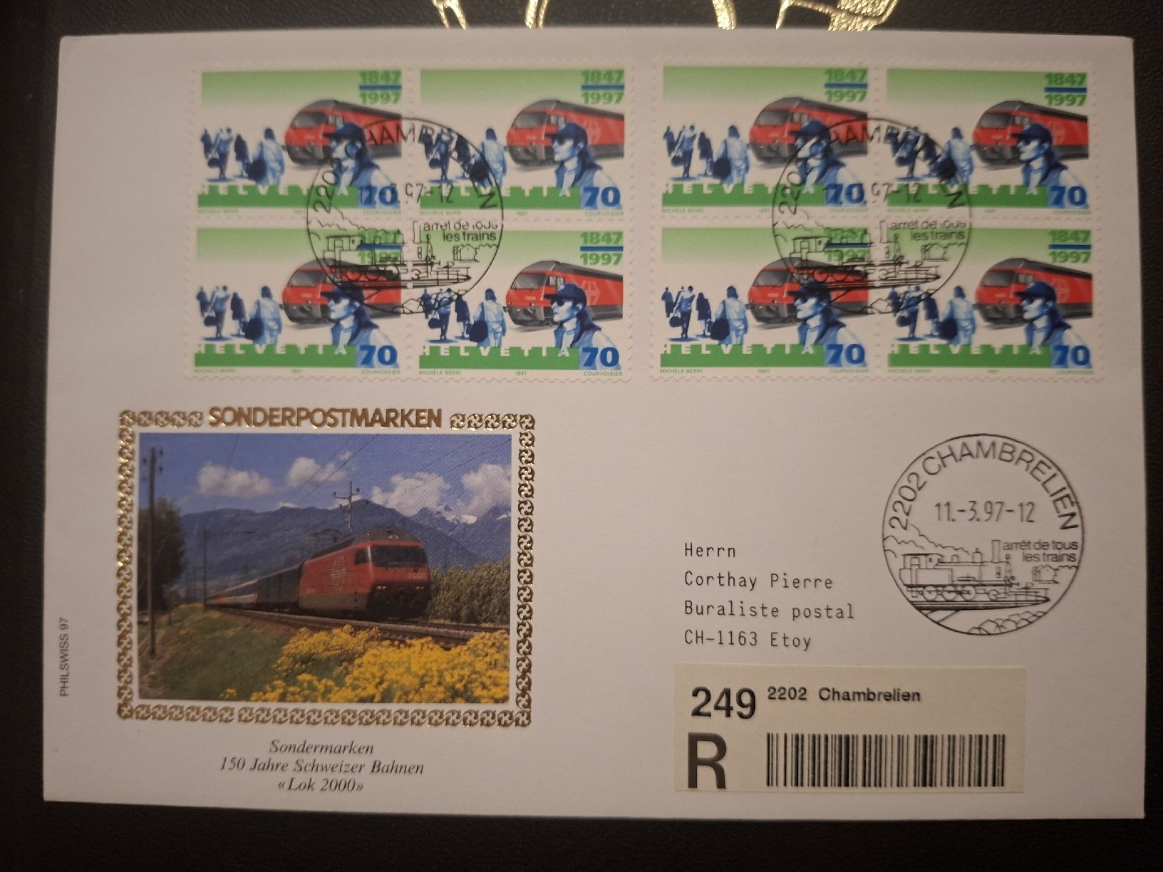 Tous les timbres: Sonderpostmarke 150 Jahre Lok 2000 – D'occasion à Balgach par SIMEON27