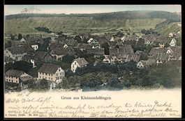 AK Kleinandelfingen, Ortsansicht aus der Vogelschau