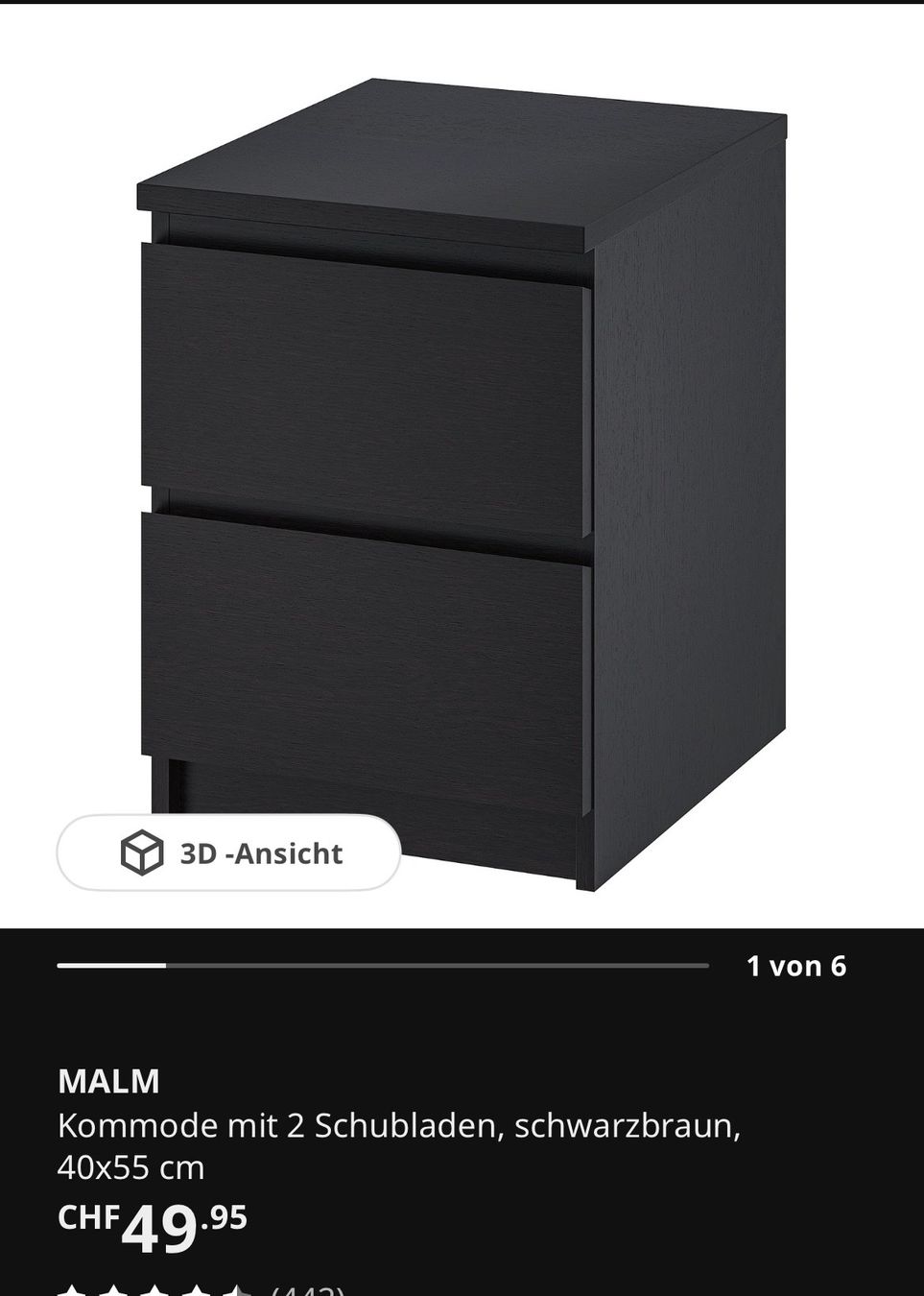 Ikea Tables de nuit: MALM Nachttisch/ Kommode – D'occasion à Oetwil am See par Helvetnet 1