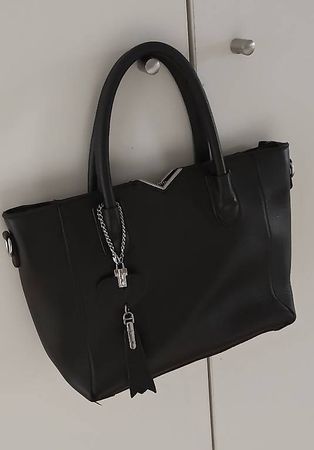Grand sac à main cabas noir élégant