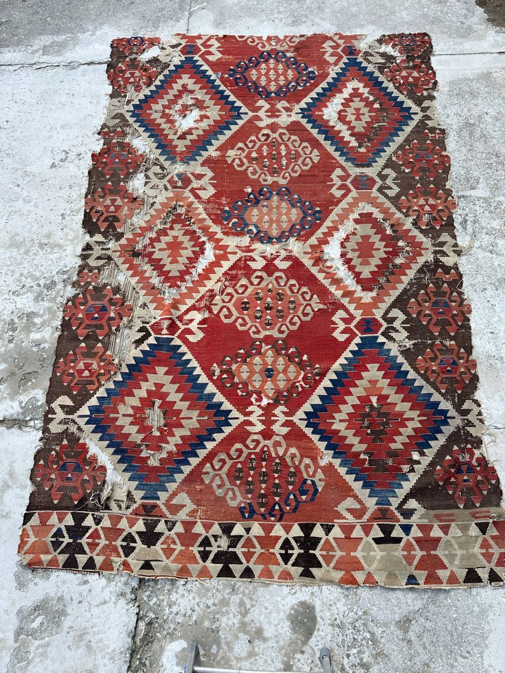 Kelim Tappeti: Orientteppich Konya Kelim antik, Fragment – Difettoso da Zürich venduto da an-dy 1