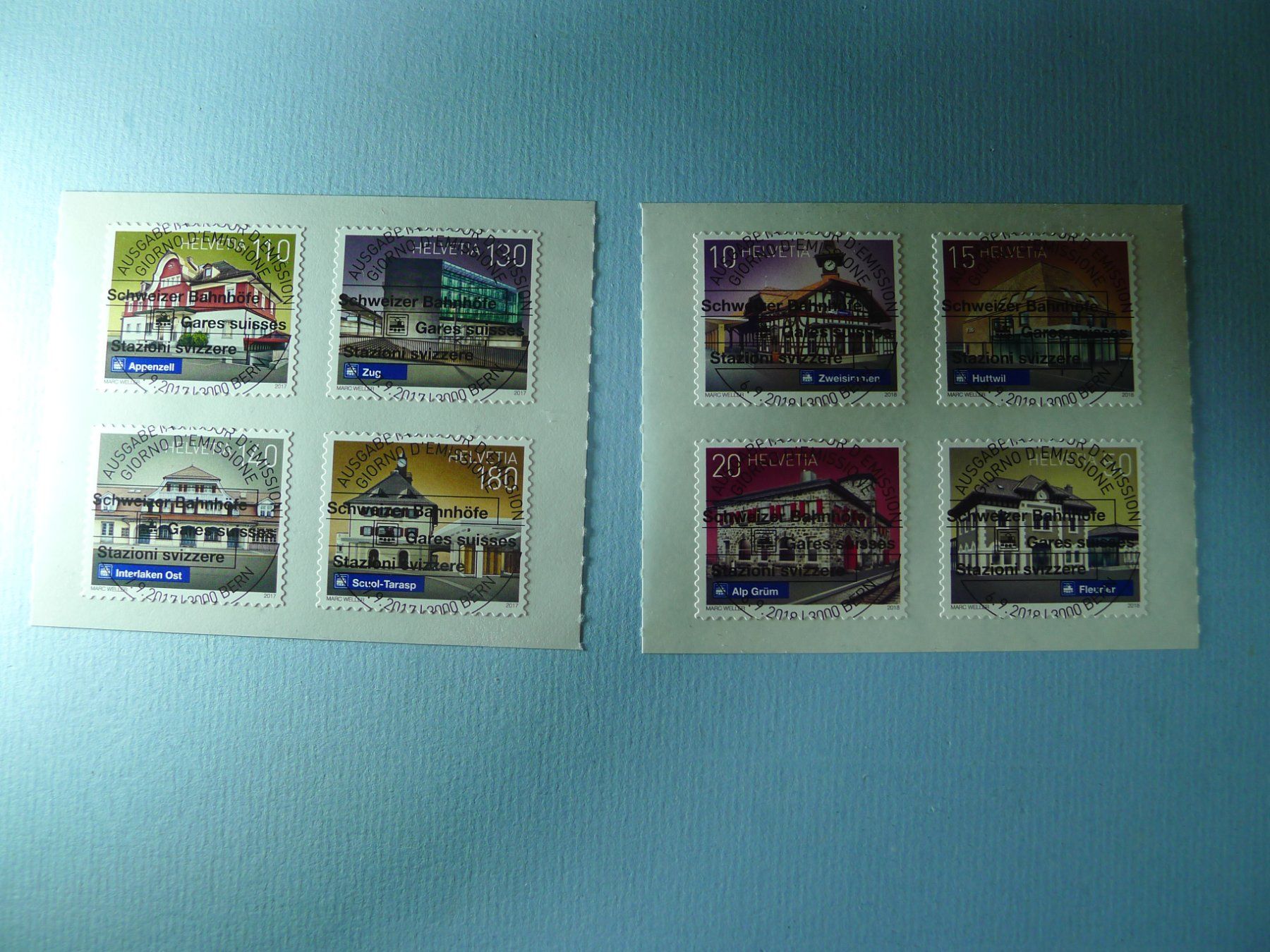 Tous les timbres: Bahnhöfe 2017/2018 ET Vollstempel – D'occasion à Dagmersellen par Zwitschzwitsch 1