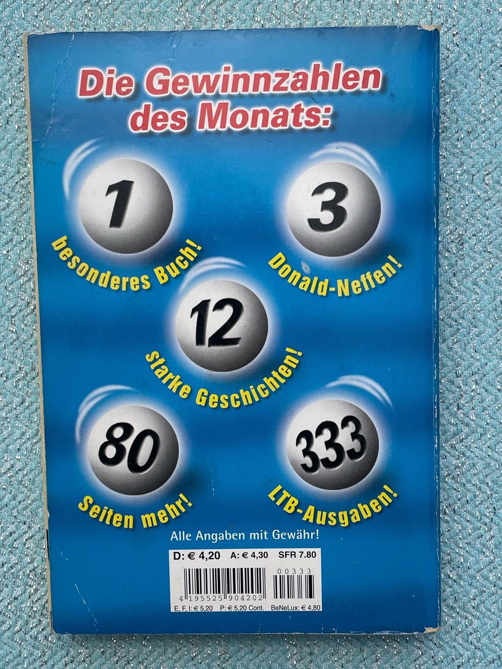 Fumetti: LTB No. 333 - 333 – Usato da Frasnacht venduto da GracyStore 1
