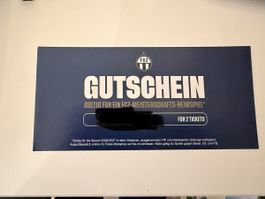 Gutschein FCZ 2 Tickets Meisterschafts-Heimspiel gültig
