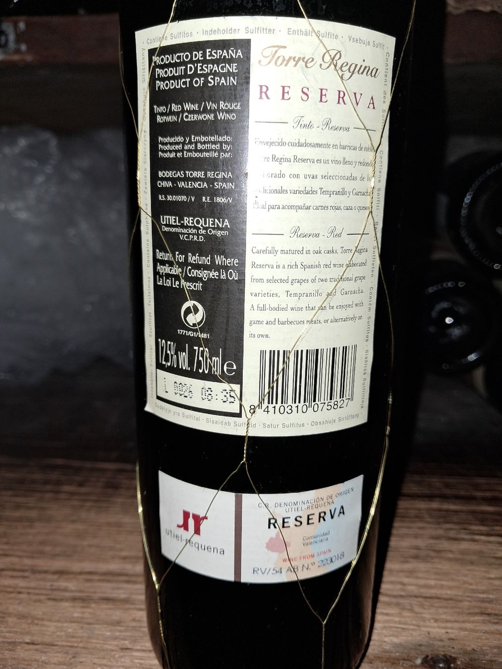 Vino: Bodegas Torre Regina Reserva  2005 – Nuovo e nell'imballaggio originale da Le locle venduto da juliensaran 3