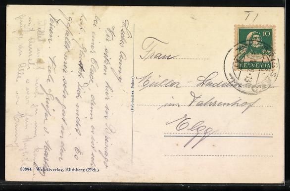 Cartoline postali: Brissago, Ortsansicht mit Bergpanorama – Usato da Berlin venduto da bartko-reher 1