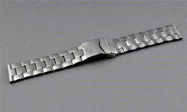 Uhrenband Edelstahl 24 mm IP schwarz mattiert