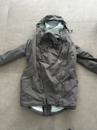 Mamalila Trageparka Outdoor grau mit Babyeinsatz neu