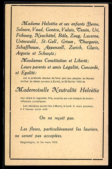 Cartoline postali: Schweiz, Liste der Kantone, Leurs parent – Usato da Berlin venduto da bartko-reher