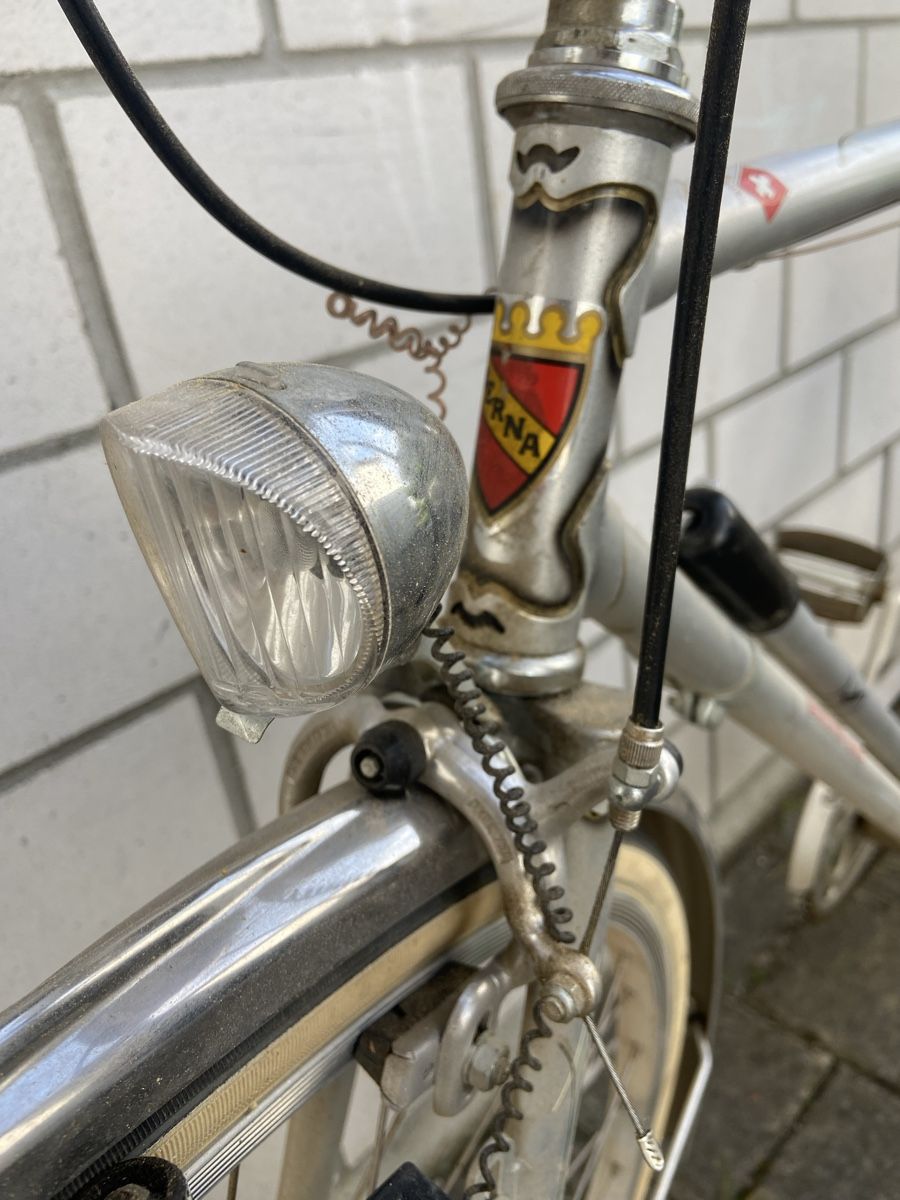 Vélo De Course Vintage Berna Zambonin - Taille 52 Cm, Cadre Jaune, 5 Vitesses - Occasion En état De Marche