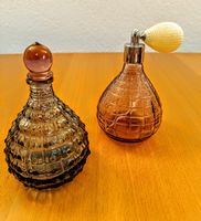 Parfumflakons 2er Set Glas braun Vintage guter Zustand