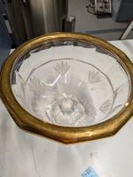 Coupe cristal taillé or 24 carats Artisanat de Lorraine