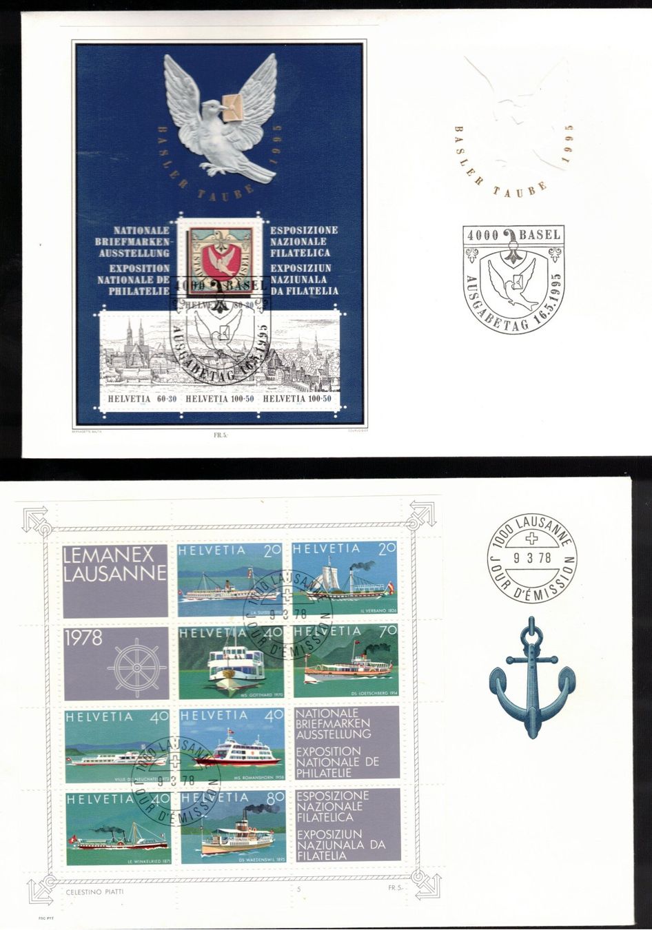 Tutti i francobolli: 20 Blöcke auf Couvert Schweiz Briefmarken Schnäppchen – Usato da Widnau venduto da Seppl480 3