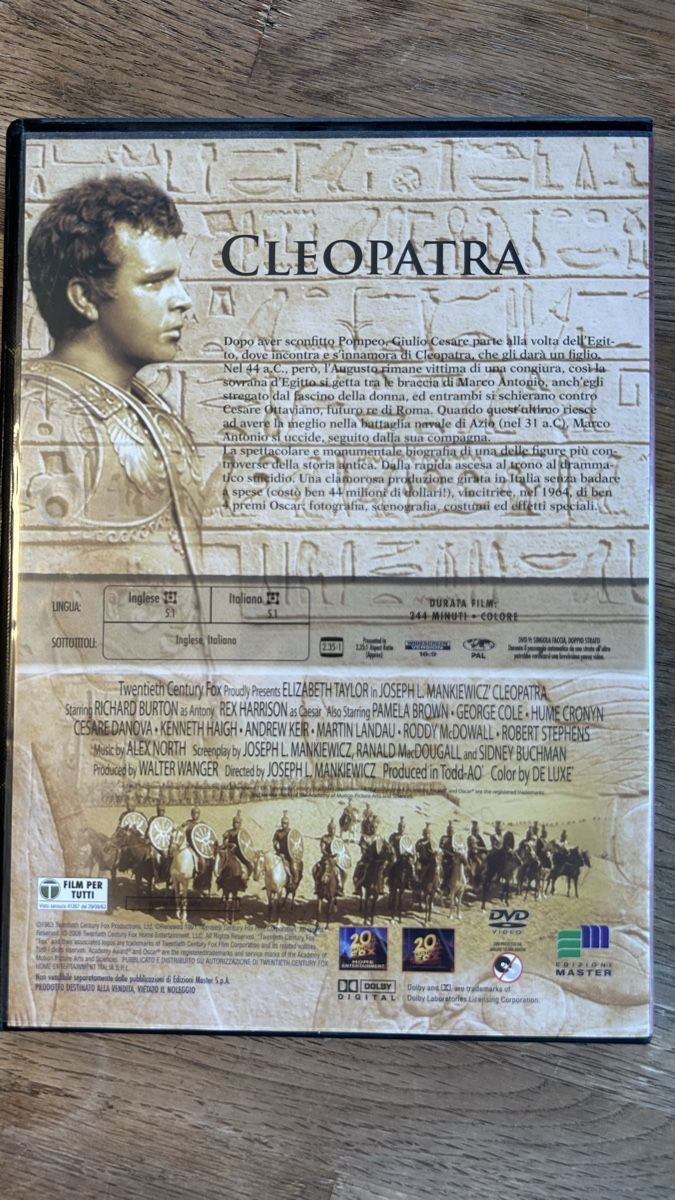 Tutti i DVDs: Cleopatra- Elisabeth Taylor – Usato da Lugano venduto da bad_2t9b 1