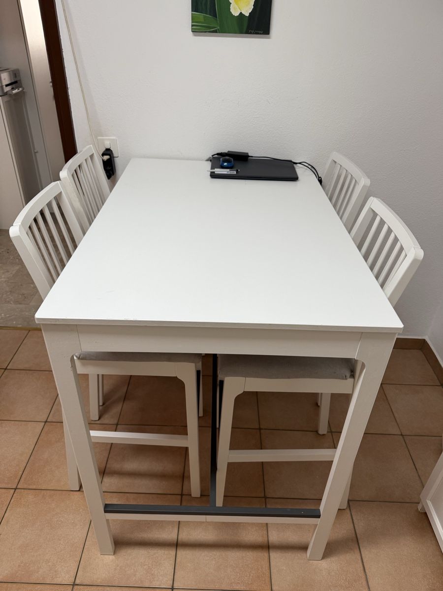 Ikea Set di tavolo e panche: Bartisch mit 4 Stühlen Ikea EKEDALEN – Usato da Widnau venduto da kustercarmen