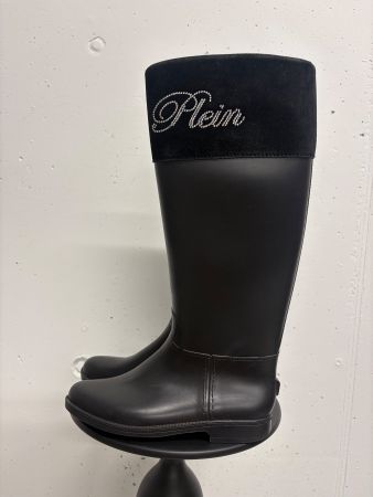 Gummistiefel Philipp Plein schwarz Gr. 37 Strass Regenstiefe