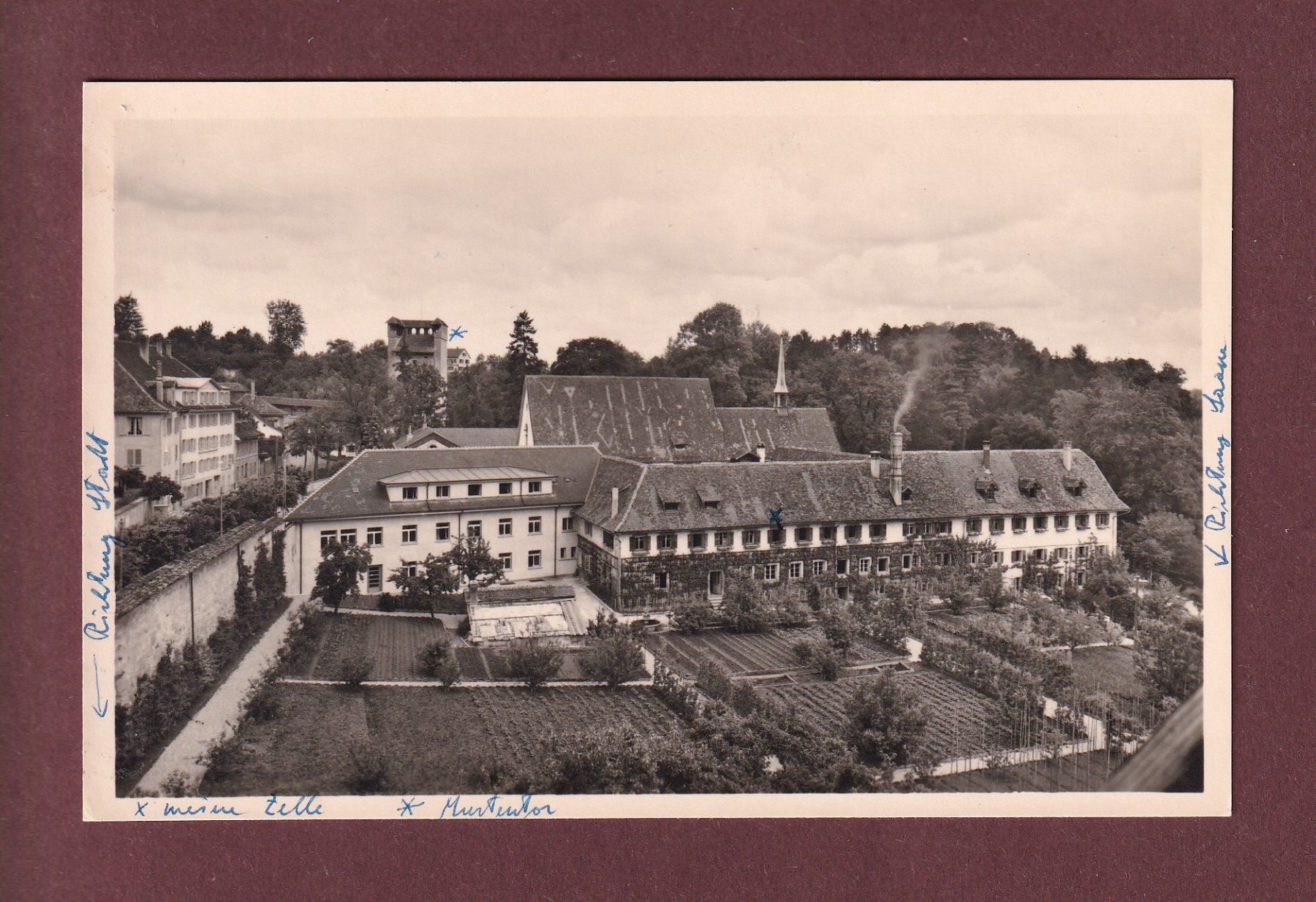 Cartoline postali: FRIBOURG - Couvent des Capucins – Usato da Pully venduto da nicecards
