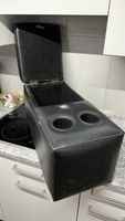 Mittelkonsole Auto Leder Schwarz mit Becherhaltern