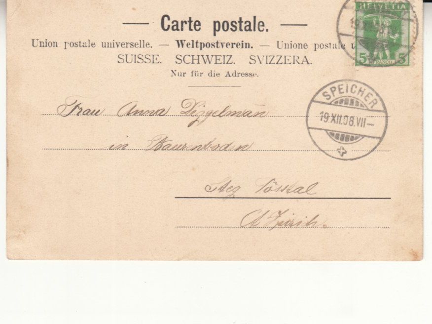 Ansichtskarten: Speicher 1908 – Gebraucht aus Bürglen TG von StampGraf 1