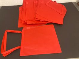 Tragtaschen 50 Stück, rot, ca. 42 x 39 cm, Polyester