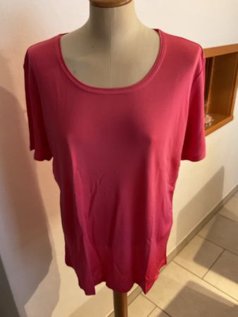 Rundhals Damen KA Tshirt 100% Seide Alkena XL Pink